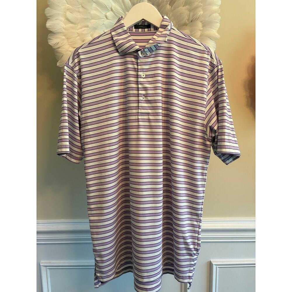 TURTLESON STRIPED POLO SIZE L